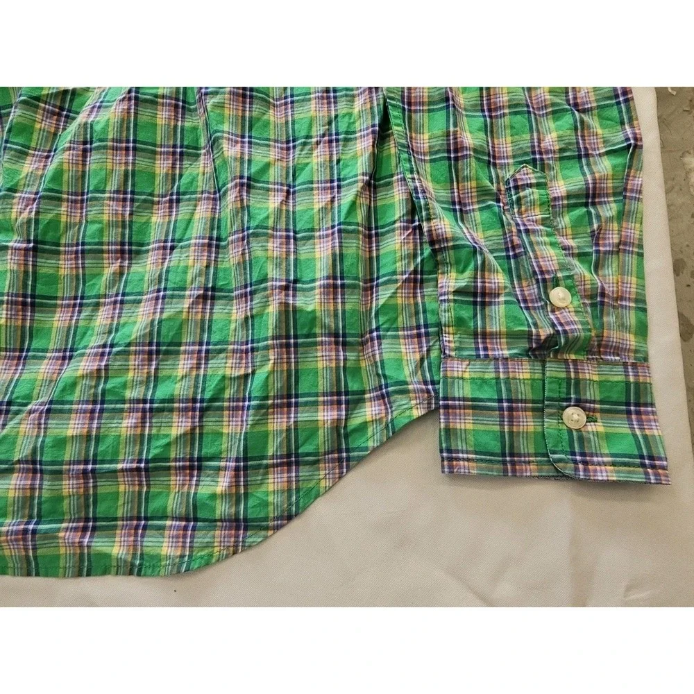 NWT RALPH LAUREN BOYS Green PLAID SHIRT  XL(18/20)